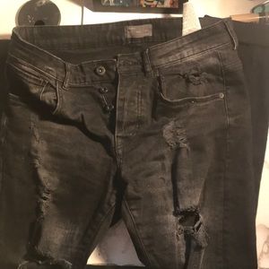 Zara High waisted button fly jeans